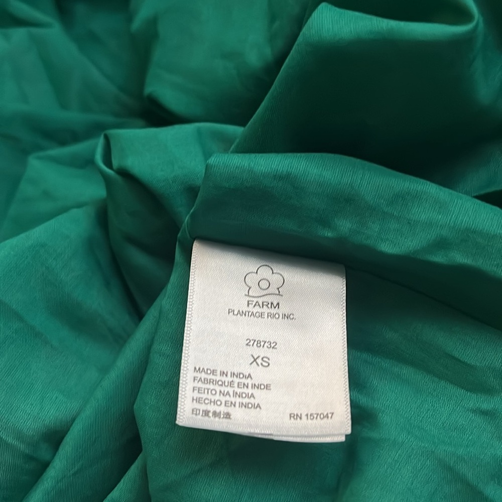 NWT | FARM Rio Pleated Palm Midi Dress | XS - Picture 13 of 13
